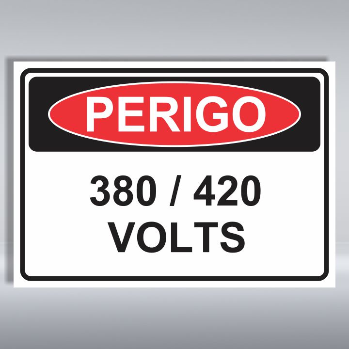 PLACA DE PERIGO | 380/420 VOLTS